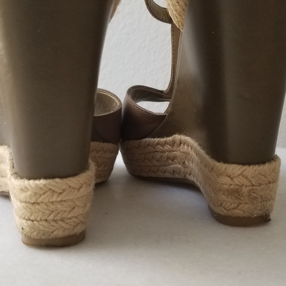Sam Edelman leather open toe wedges size 7.5 - Picture 4 of 7